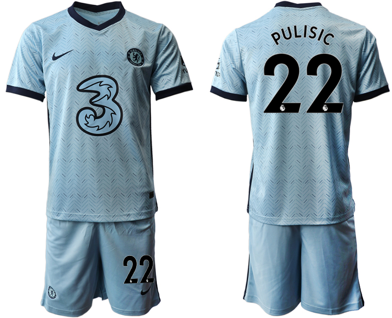 Men 2020-2021 club Chelsea away Light blue #22 Soccer Jerseys->los angeles galaxy jersey->Soccer Club Jersey